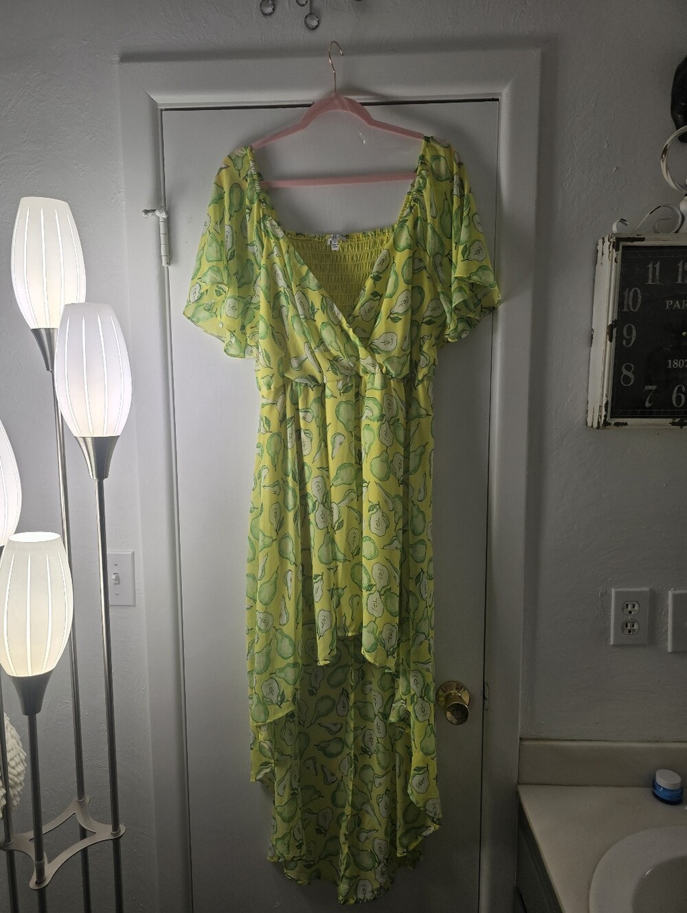 Yellow Floral High-Low Summer Dress